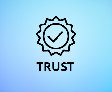 trust icon with blue background